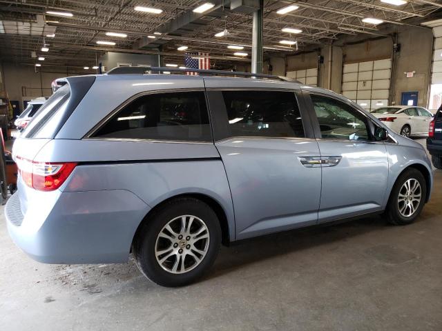 5FNRL5H61DB085779 - 2013 HONDA ODYSSEY EXL BLUE photo 3