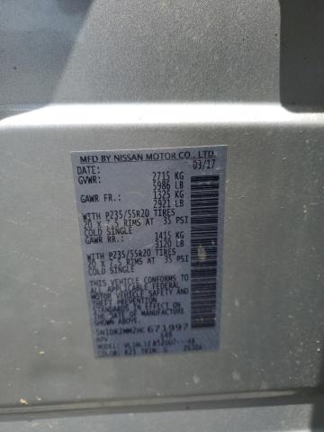 5N1DR2MM2HC671997 - 2017 NISSAN PATHFINDER S Күміс фото 13