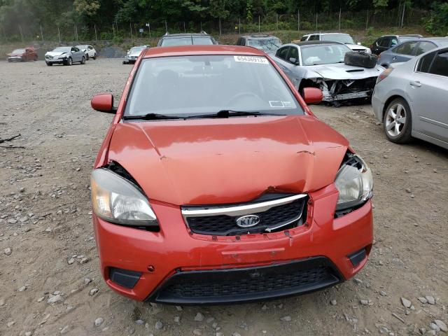 KNADH4A34B6732123 - 2011 KIA RIO BASE RED photo 5