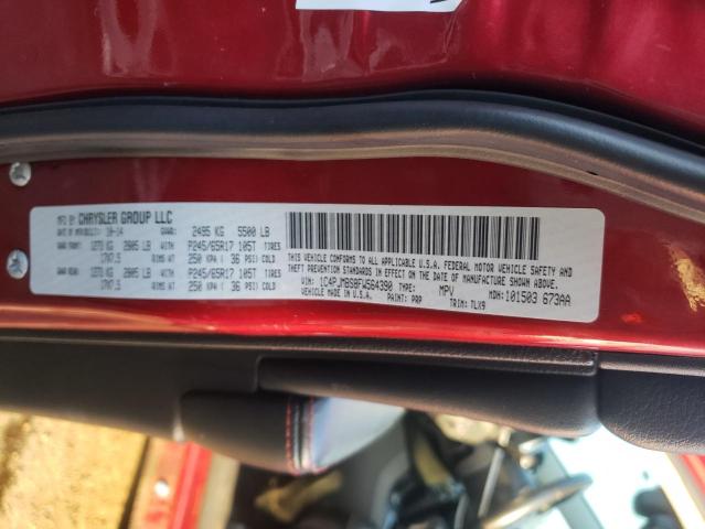 1C4PJMBS8FW564390 - 2015 JEEP CHEROKEE TRAILHAWK RED photo 14