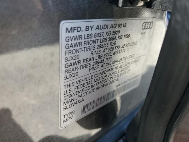 WA1LHAF75JD036979 - 2018 AUDI Q7 PREMIUM PLUS رمادي صورة 13