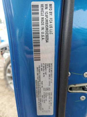 1C4PJMBX5MD230354 - 2021 JEEP CHEROKEE TRAILHAWK ლურჯი ფოტო 13