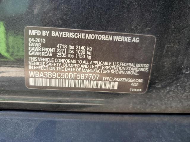 WBA3B9C50DF587707 - 2013 BMW 335 XI BLACK photo 12