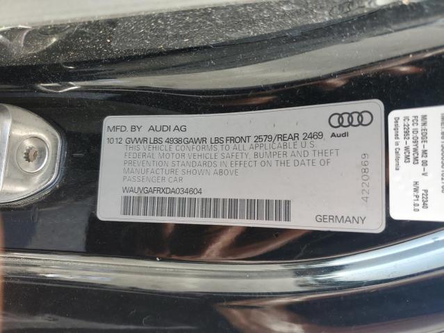 WAUVGAFRXDA034604 - 2013 AUDI S5 PRESTIGE 黑色 照片 12