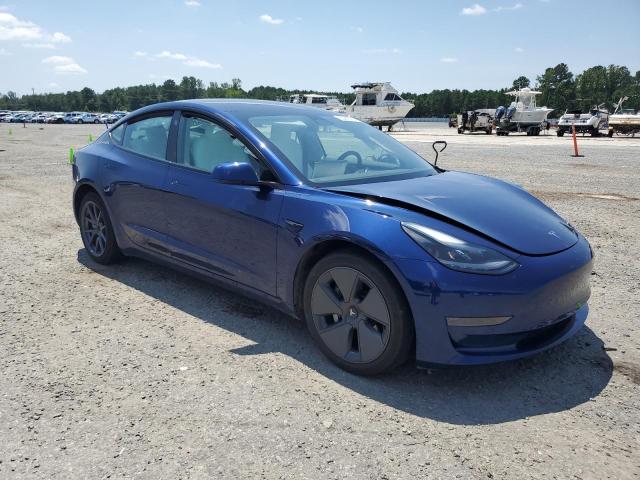 5YJ3E1EA1NF320023 - 2022 TESLA MODEL 3 蓝色 照片 4