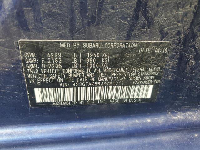 4S3GTAK68J1744311 - 2018 SUBARU IMPREZA SPORT 蓝色 照片 14