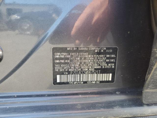 JF2GTACC5M9675217 - 2021 SUBARU CROSSTREK PREMIUM Boz foto 12