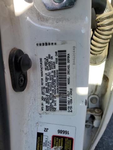 1NXBU40E29Z080533 - 2009 TOYOTA COROLLA BASE Weiß Foto 12