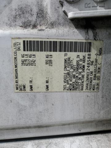 1N4AL2APXCC248588 - 2012 NISSAN ALTIMA BASE Білий фото 12