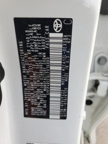 5YFP4RCE6LP016860 - 2020 TOYOTA COROLLA SE WHITE photo 12