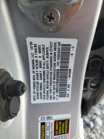 19XFA1F84AE026636 - 2010 HONDA CIVIC EX SILVER photo 13