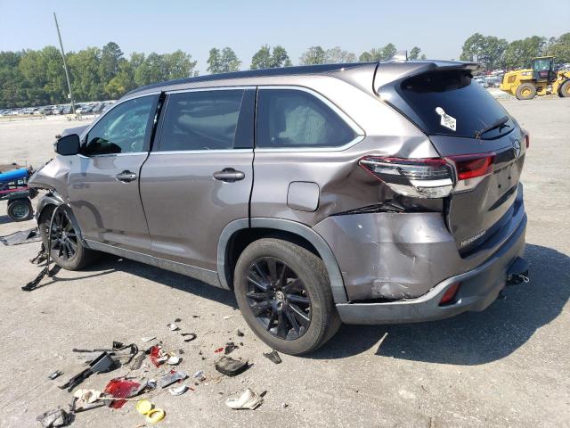 5TDKZRFH1KS574381 - 2019 TOYOTA HIGHLANDER SE CHARCOAL photo 2