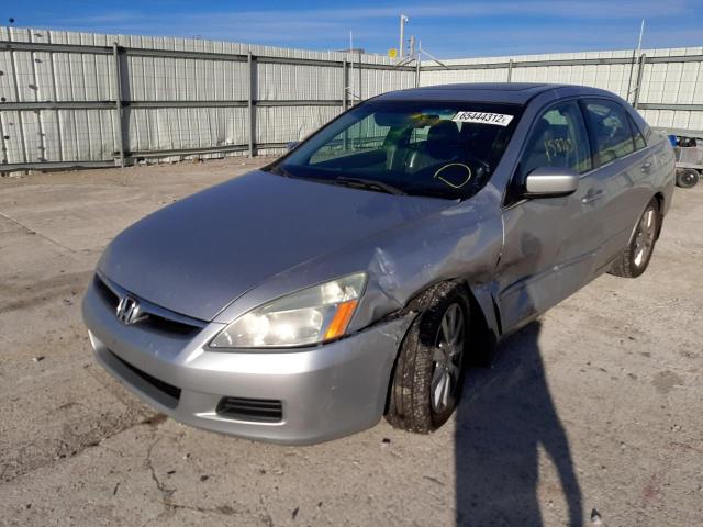 1HGCM66577A053016 - 2007 HONDA ACCORD EX SILVER photo 2