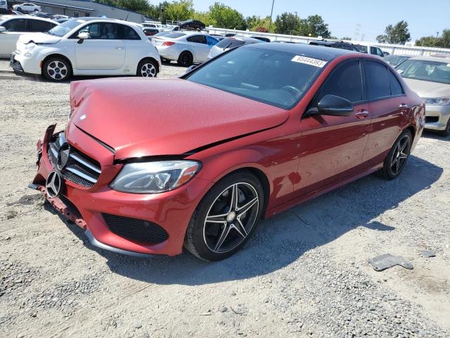 55SWF4JB9GU098441 - 2016 MERCEDES-BENZ C 300 RED photo 1