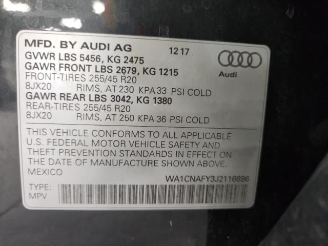 WA1CNAFY3J2116696 - 2018 AUDI Q5 PRESTIGE BLACK photo 13