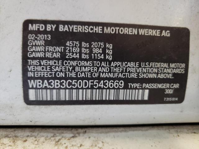WBA3B3C50DF543669 - 2013 BMW 328 XI WHITE photo 12