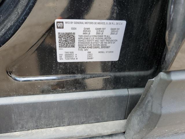 3GNAXHEG6RL300587 - 2024 CHEVROLET EQUINOX LS BLACK photo 12