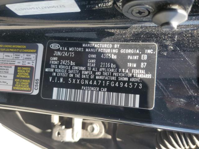 5XXGN4A71FG494573 - 2015 KIA OPTIMA EX BLACK photo 13