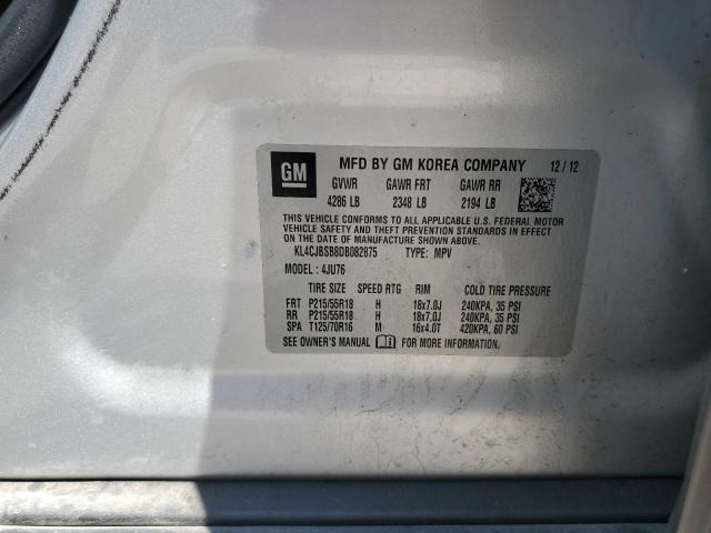 KL4CJBSB8DB082875 - 2013 BUICK ENCORE CONVENIENCE 银色 照片 13