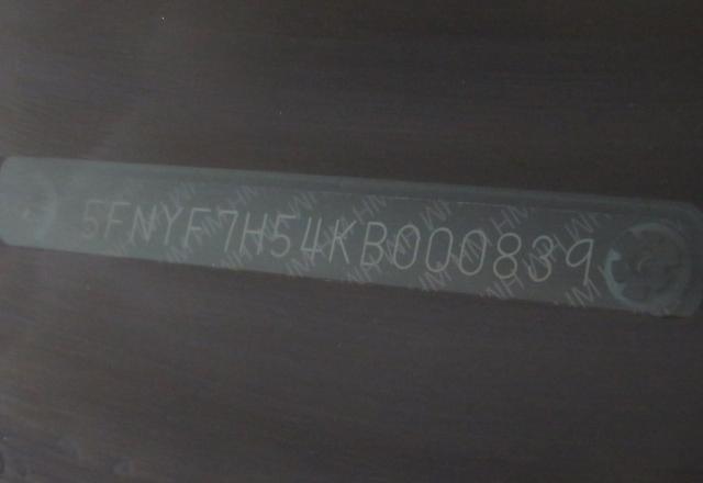 5FNYF7H54KB000839 - 2019 HONDA PASSPORT EXL Qara foto 10