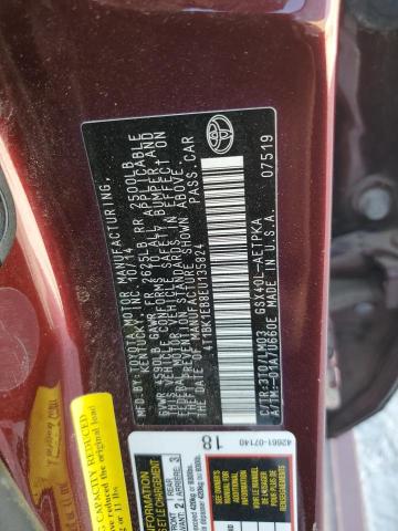 4T1BK1EB8EU135824 - 2014 TOYOTA AVALON BASE 勃艮第红 照片 12
