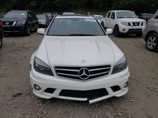 WDDGF77X08F182371 - 2008 MERCEDES-BENZ C 63 AMG WHITE photo 5