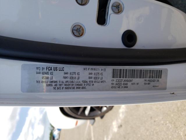 2C3CDZFJXKH642847 - 2019 DODGE CHALLENGER R/T SCAT PACK WHITE photo 12
