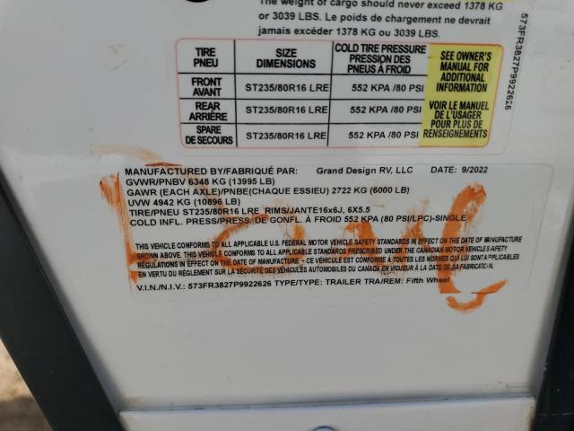 573FR3827P9922626 - 2023 GRAN REFLECTION WHITE photo 10