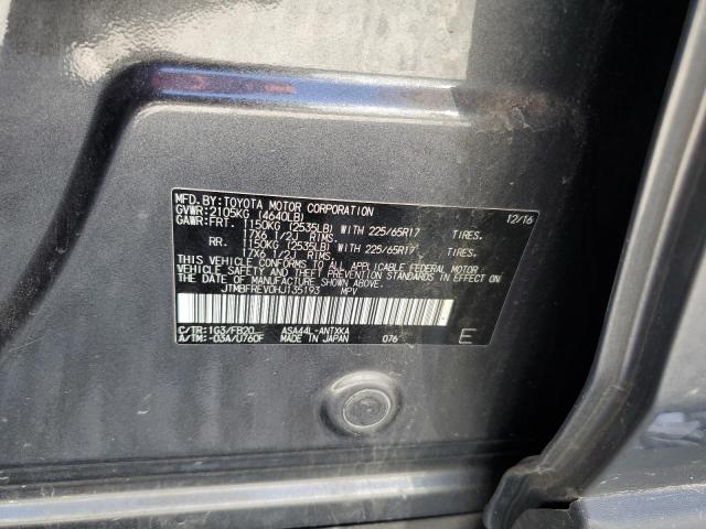 JTMBFREV0HJ135193 - 2017 TOYOTA RAV4 LE GRAY photo 13