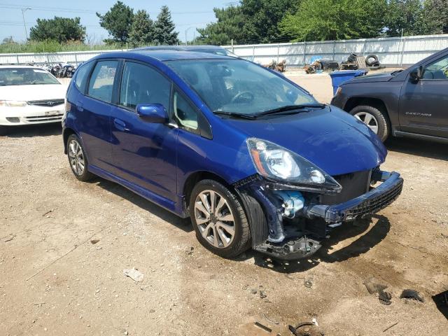 JHMGE8G54DC021193 - 2013 HONDA FIT SPORT BLUE photo 4