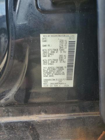 1N6BA0EC2BN313577 - 2011 NISSAN TITAN S BLACK photo 12