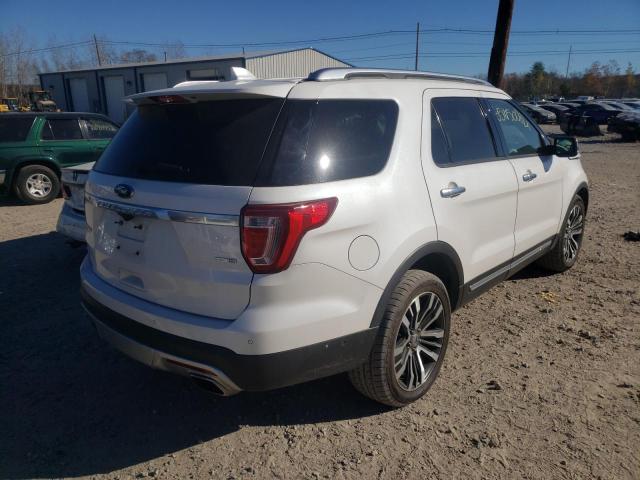 1FM5K8HT7GGB38970 - 2016 FORD EXPLORER PLATINUM WHITE photo 4