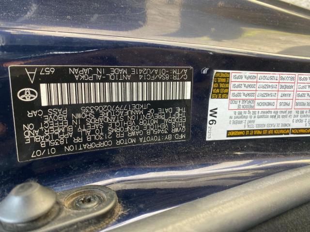 JTKDE177970206335 - 2007 TOYOTA SCION TC BLUE photo 10
