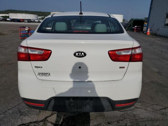 KNADM4A33D6204216 - 2013 KIA RIO LX WHITE photo 6