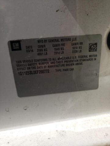 1G11E5SL0EF266772 - 2014 CHEVROLET MALIBU 2LT WHITE photo 13