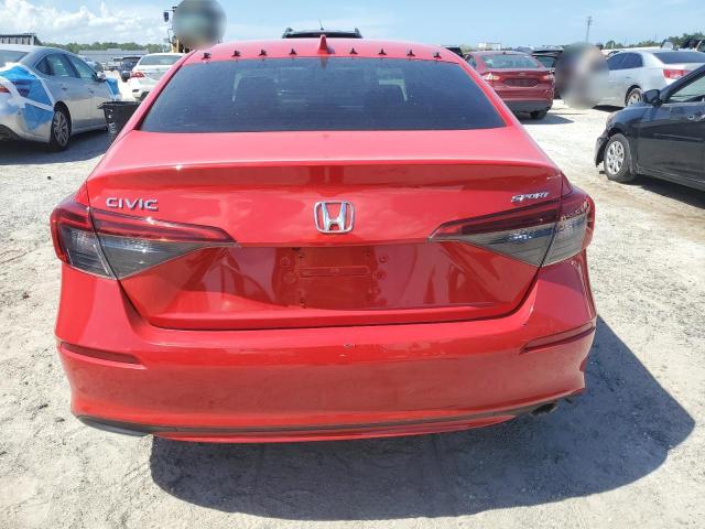2HGFE2F58NH528030 - 2022 HONDA CIVIC SPORT RED photo 6