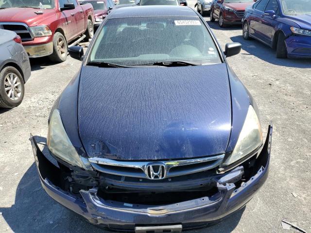 1HGCM56196A128224 - 2006 HONDA ACCORD VALUE BLUE photo 5