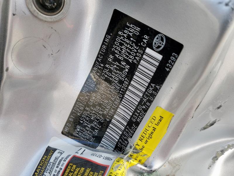 4T1BK1EB6EU112087 - 2014 TOYOTA AVALON BASE SILVER photo 13