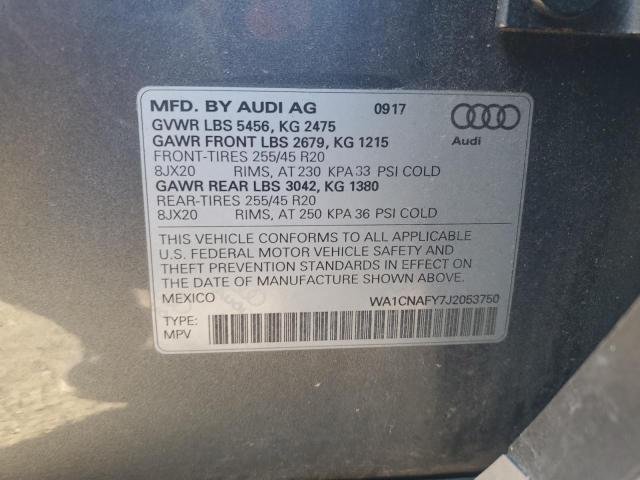 WA1CNAFY7J2053750 - 2018 AUDI Q5 PRESTIGE GRAY photo 13