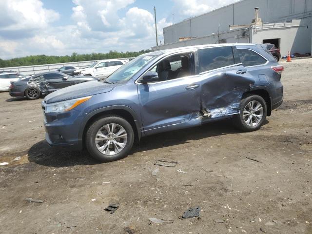 5TDJKRFH6ES059624 - 2014 TOYOTA HIGHLANDER XLE BLUE photo 1