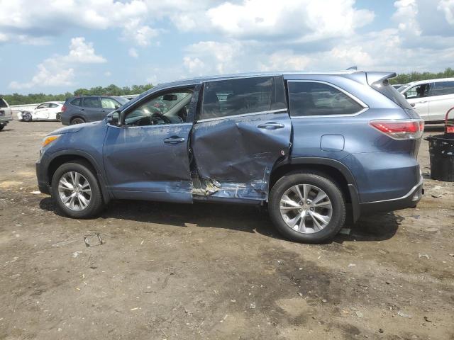 5TDJKRFH6ES059624 - 2014 TOYOTA HIGHLANDER XLE BLUE photo 2