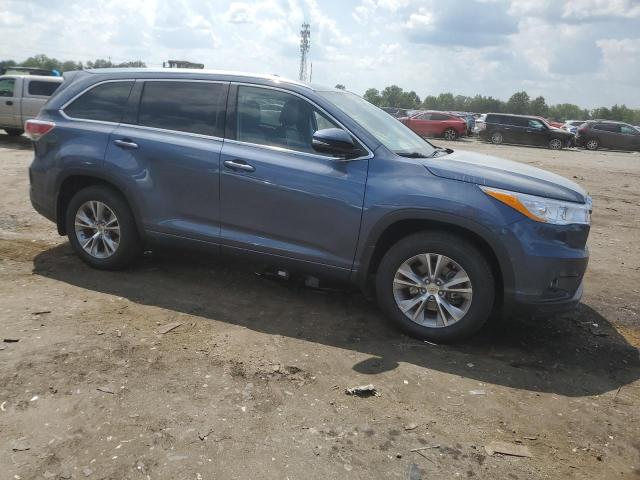 5TDJKRFH6ES059624 - 2014 TOYOTA HIGHLANDER XLE BLUE photo 4