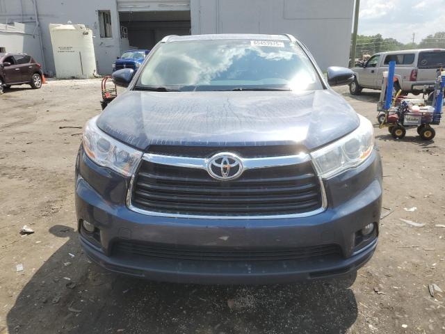 5TDJKRFH6ES059624 - 2014 TOYOTA HIGHLANDER XLE BLUE photo 5