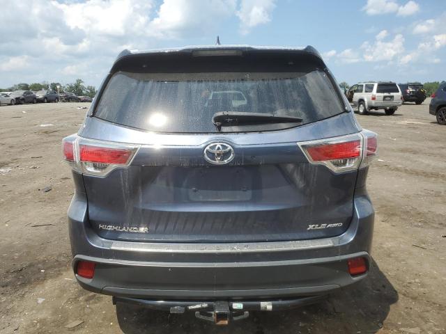 5TDJKRFH6ES059624 - 2014 TOYOTA HIGHLANDER XLE BLUE photo 6