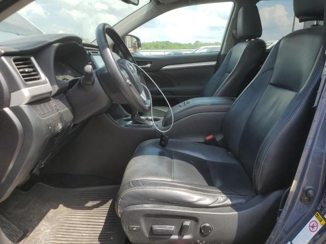 5TDJKRFH6ES059624 - 2014 TOYOTA HIGHLANDER XLE BLUE photo 7