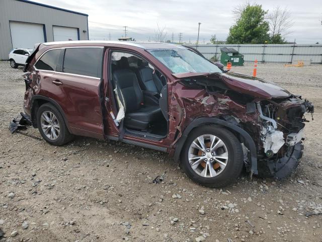5TDJKRFH9ES055566 - 2014 TOYOTA HIGHLANDER XLE Tünd qırmızı foto 4