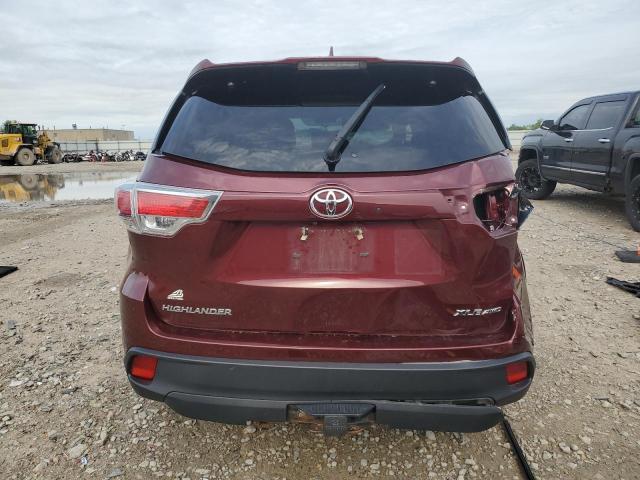5TDJKRFH9ES055566 - 2014 TOYOTA HIGHLANDER XLE Tünd qırmızı foto 6