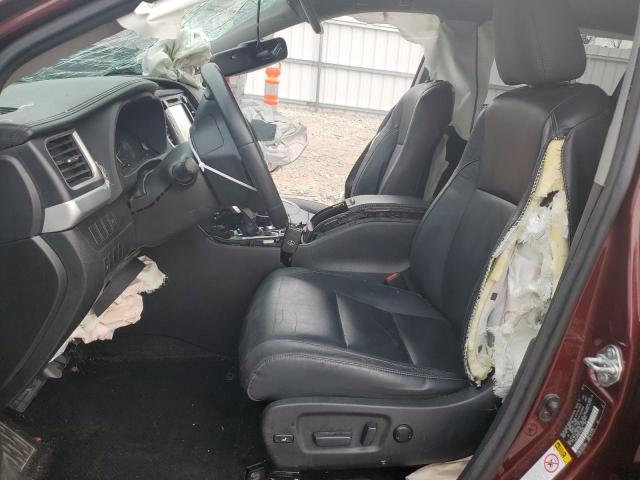 5TDJKRFH9ES055566 - 2014 TOYOTA HIGHLANDER XLE Tünd qırmızı foto 7