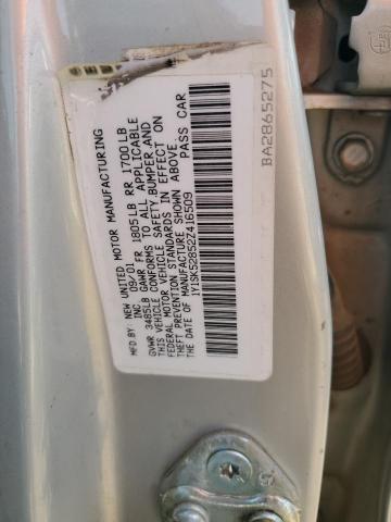 1Y1SK52852Z416509 - 2002 CHEVROLET GEO PRIZM BASE SILVER photo 12