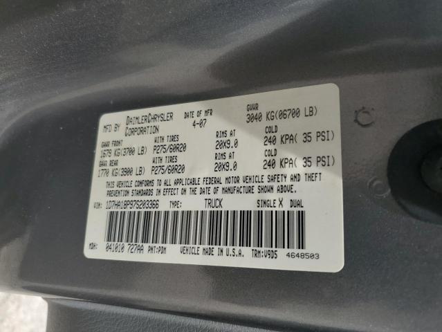 1D7HA18P97S203366 - 2007 DODGE RAM 1500 ST GRAY photo 13